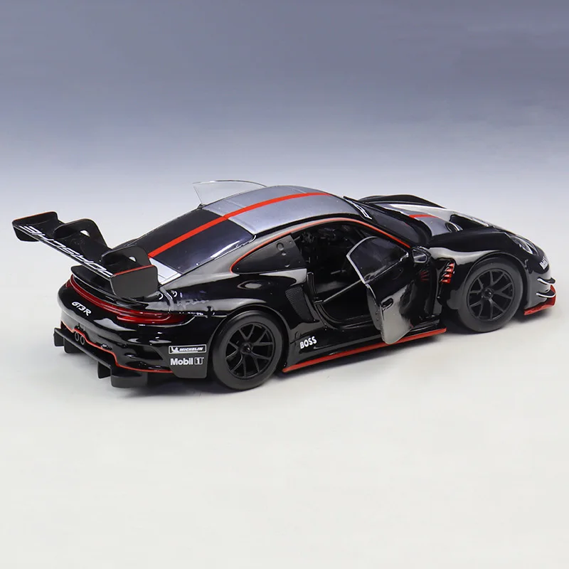 Bburago 1:24 Porsche 911 GT3 R Alloy Sports Car Model Diecast Metal Track Racing Vehicles Car Model Simulation Children Toy Gift