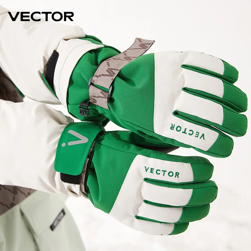 VECTOR Warm Ski Gloves Children's Winter Wool Waterproof Warm Children's Ski Gloves Ski Gloves 3M Cotton Heated Gloves