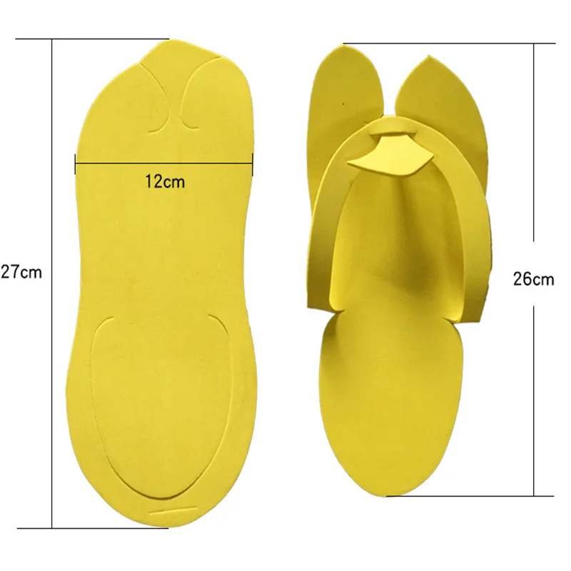 12/24 Pairs Random Color Disposable Foam Slippers Pedicure Slippper For Salon Spa Hotel Pedicure Foot Flip Flop Slippers image 6
