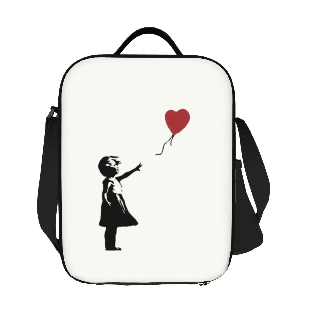 Bolsa de almuerzo con aislamiento térmico Banksy para niña, contenedor de Arte de Graffiti callejero para Picnic al aire libre, almacenamiento de comida Bento