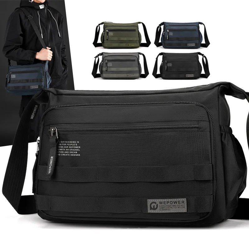 

Мужская сумка через плечо, многофункциональная сумка через плечо для ноутбука, повседневная оксфордская легкая сумка для мобильного телефона, мужские сумки через плечо