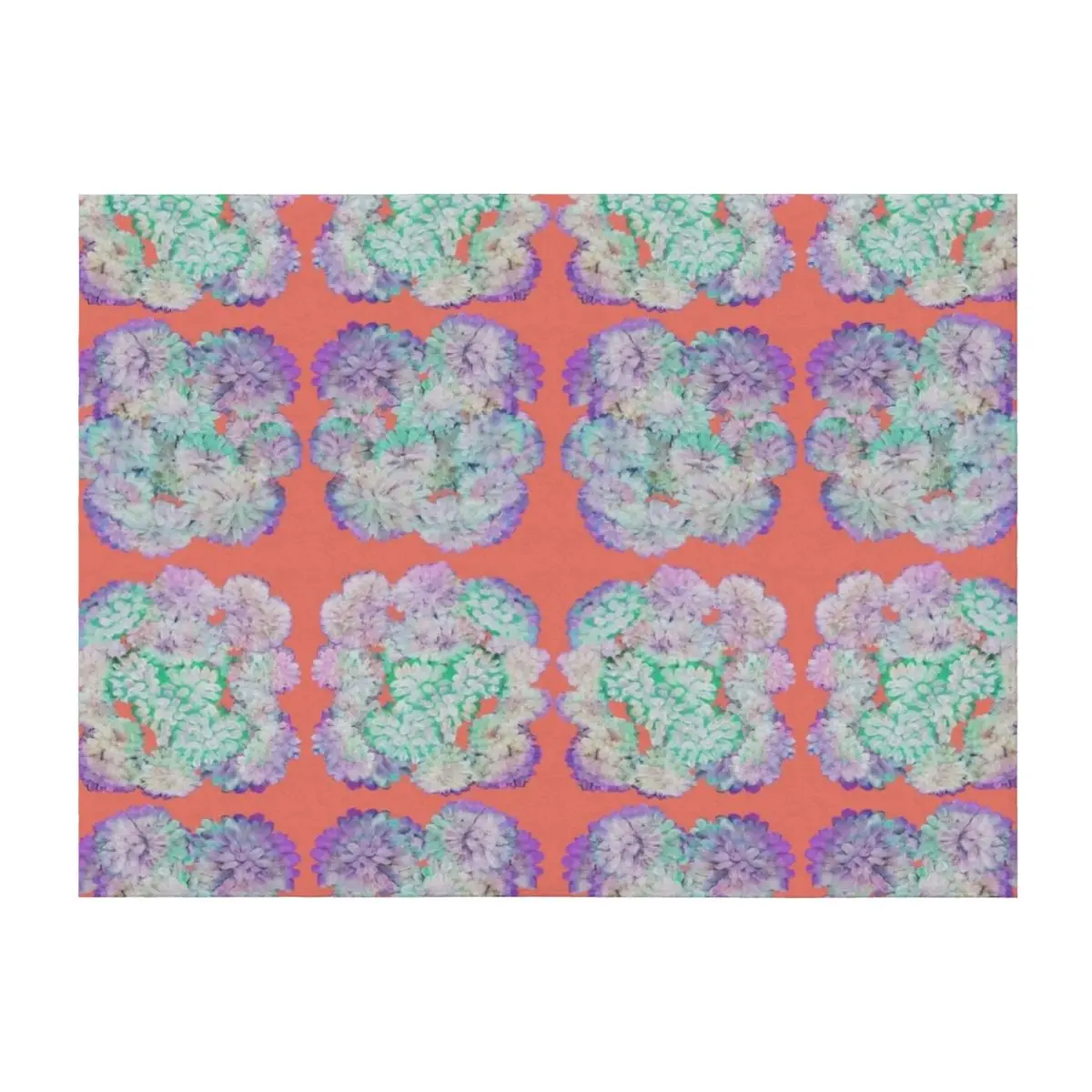 

Blooming Flower Painting-Coral Throw Blanket Luxury Thicken Hairys Multi-Purpose Luxury Brand Blankets