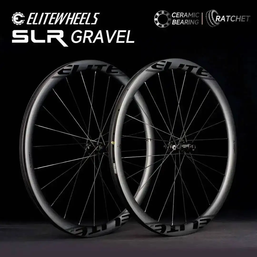 ELITEWHEELS GRAVEL Carbon Wheelset  Ratchet System 36T Disc Brake SLR 700C Cyclocross Wheels Center Lock SHIMAN0 XDR Hub 35x32mm