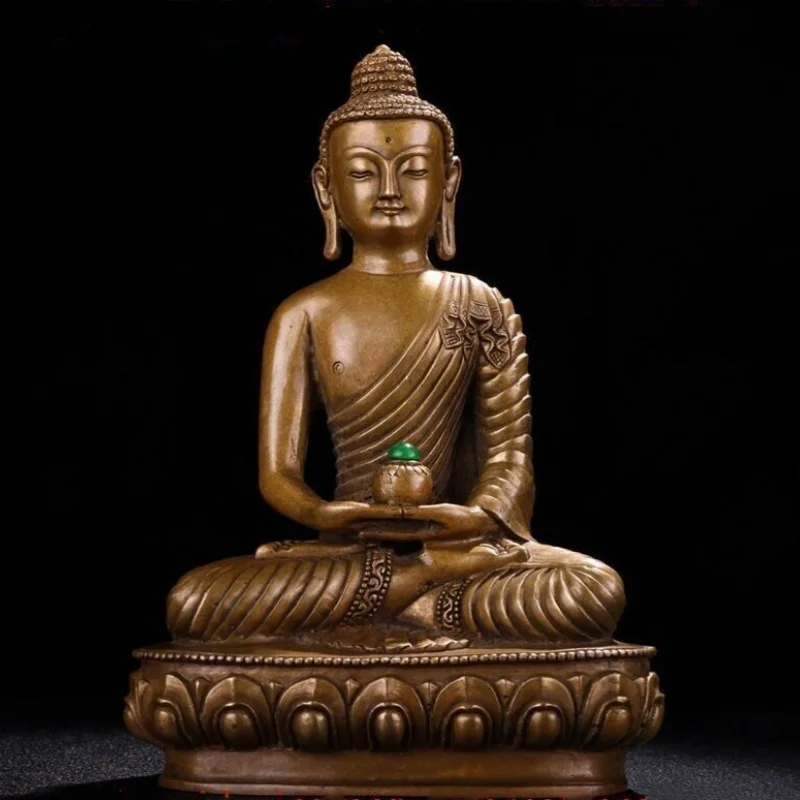 Tibet Buddhism temple pure bronze Sakyamuni Shakyamuni Shakya Mani buddha statue
