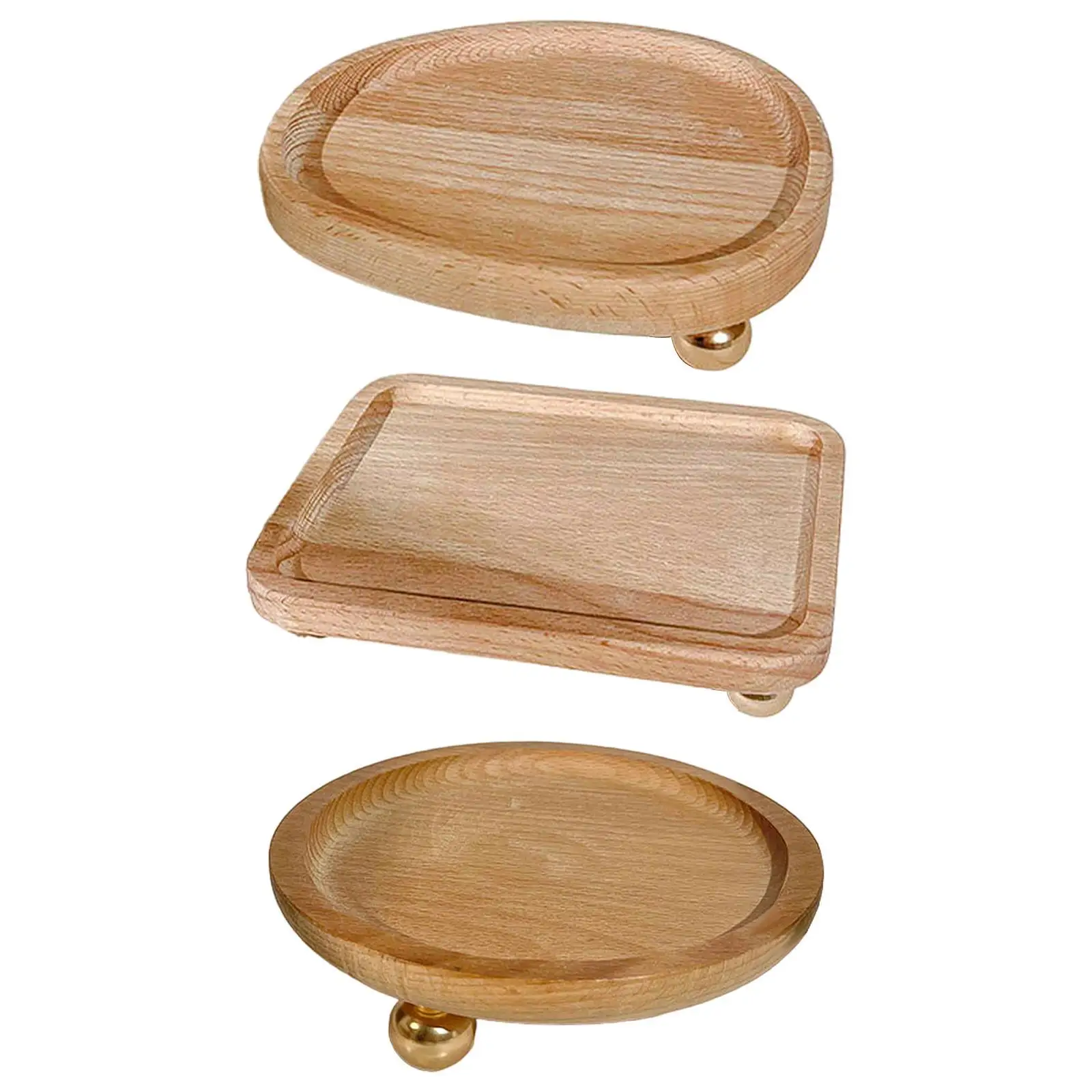 Ring Earring Display Tray with Feet Storage Home Decoration Jewelry Dish for Dorm Living Room Dresser Farmhouse Entryway Table