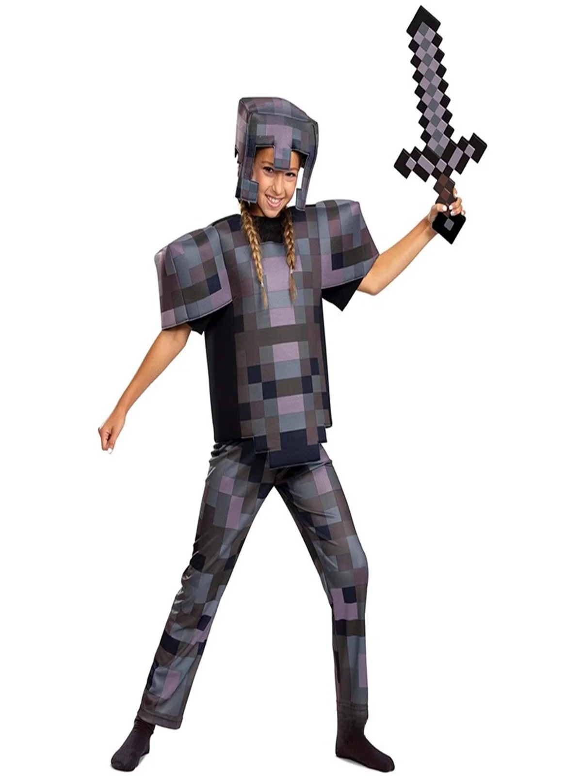 زي أداء دور اللعبة التأثيرية من سلسلة My World Diamond Armor للأطفال من ألياف البوليستر