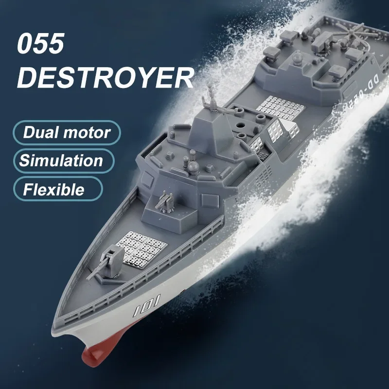 

Mini 2.4G Remote-controlled Boat Electric Military Aviation Model High-speed Remote-controlled Destroyer Toy Boat