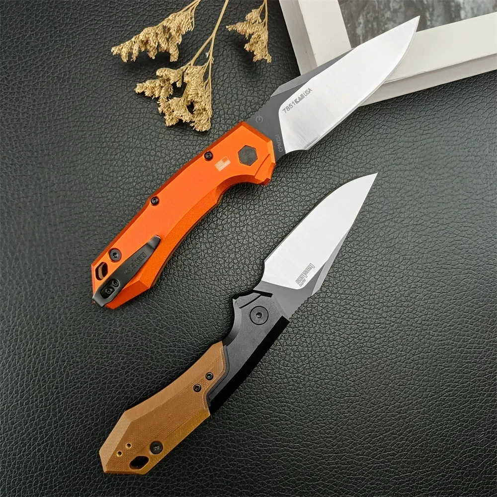 2024 KS 7851 Folding Knife D2 Blade Aluminum Alloy + G10 Handle Outdoor EDC Surviva Hunting Tools Camping Hiking Pocket Knives