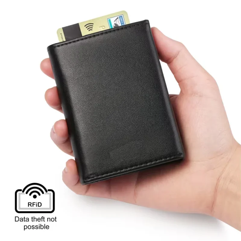 

Luxury Large Capacity Minimalist Magnetic Wallet RFID Blocking Card Holder - Business Card Organizer