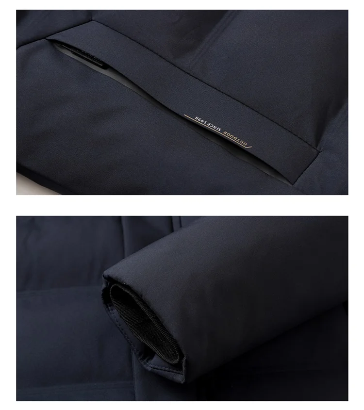 New Windproof Keep Warm Men Parka Outdoors Loose Comfort Solid Removable Hat Coats Winter Fashion Casual Thickening Tops Men