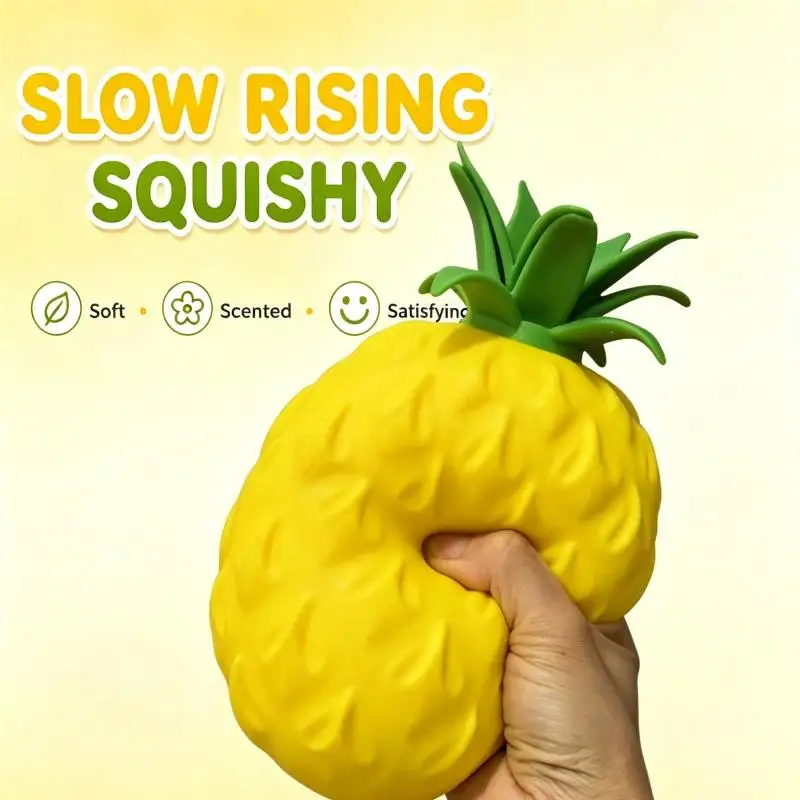 Pineapple Squishy Soft Moldable Slow Rise Sensory Stress Relief Relax Asmr Creative Gift For Party Favor Daily Accessories