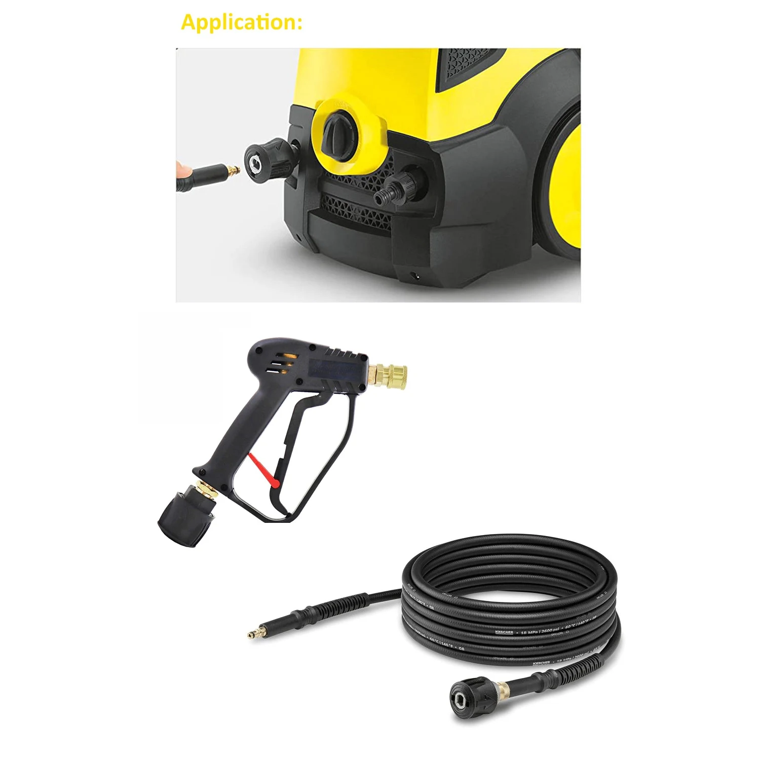 Adattatore di uscita per rondella con connettore per tubo flessibile per idropulitrice ad alta pressione per Karcher K2 K3 K4 K5 K6 K7-T61C