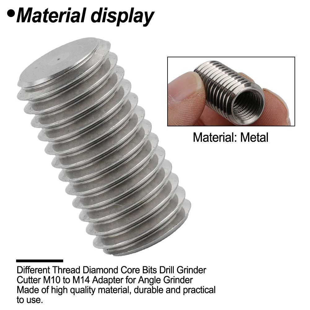 Polisher Adapter Interface Interface Adapter Metal Power Tools Silver 1Pcs Angle Grinder Bit Equipment M10*1.5mm