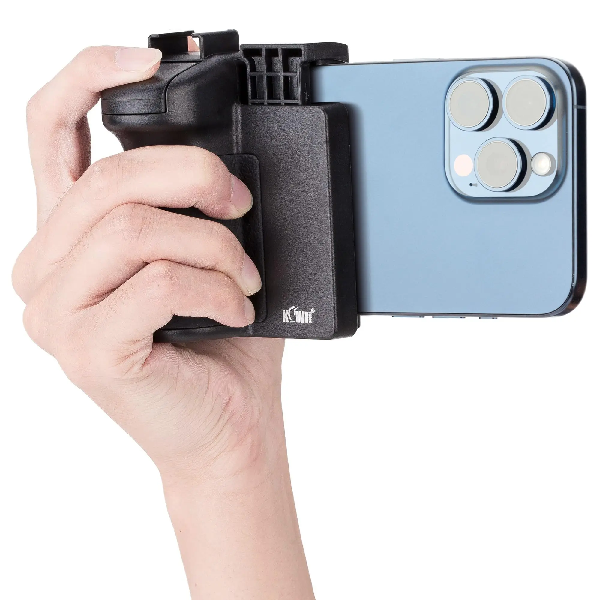 

Travel Phone Camera Grip Smartphones Camera Handle with Remote Control & Cold Shoe Mount for iPhone 17 16 15 14 Pro Max Selfie