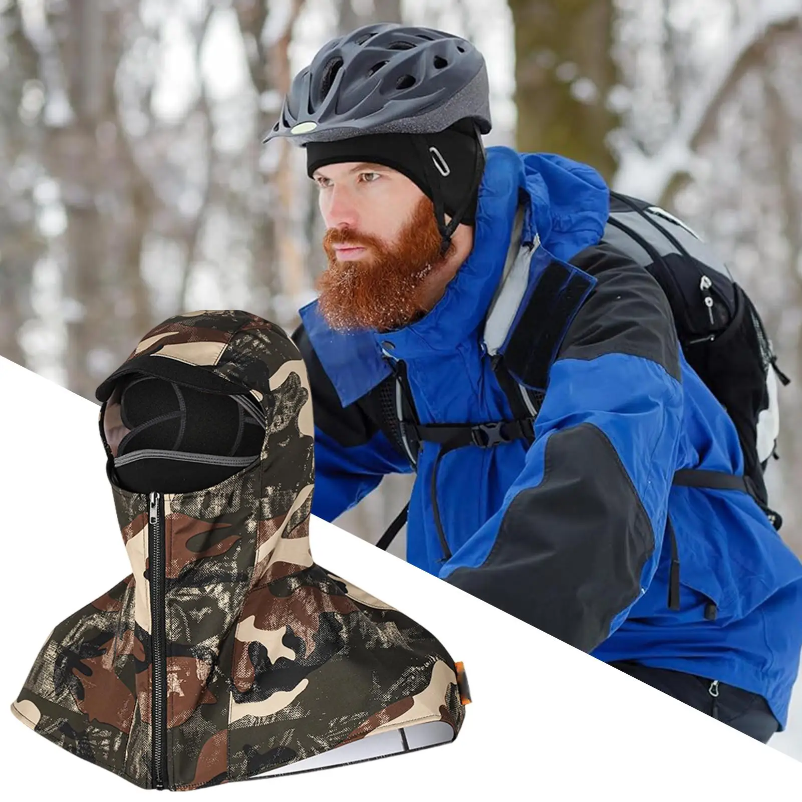 

Warm Head Covering Windproof Hood Neck Warmer Winter Face Masque For Outdoor Cycling Camping Hiking Ice Fishing Motorcycle