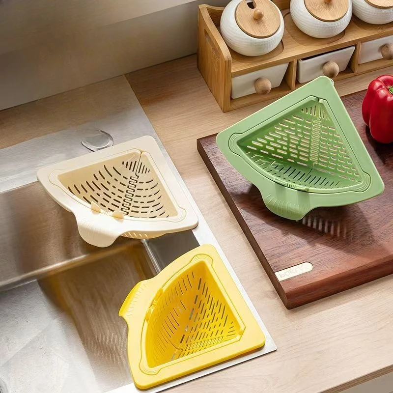 

Magnetic Sink Drain Basket Triangle Vegetable Fruit Drainage Strainer Food Waste Filter Collector Kitchen Storage Organizer