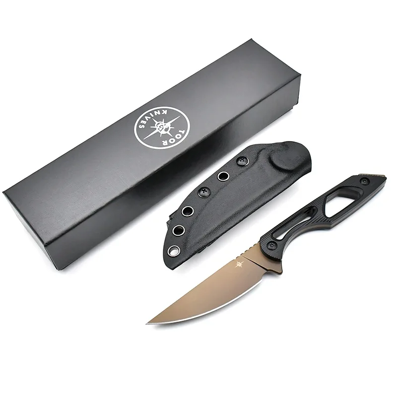 

TOOR Straight Knife G10 Handle D2 Blade Tactical Combat Multi-functional Unboxing Tool for Outdoor Camping and Sharp Exploration