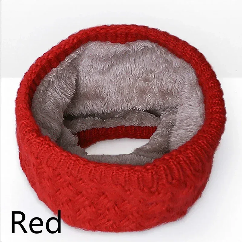 Winter Scarf for Women Children Baby Warm Cotton Brushed Knit Neck Warmer Circle Ski Climbing Scarf Neck Scarves Men