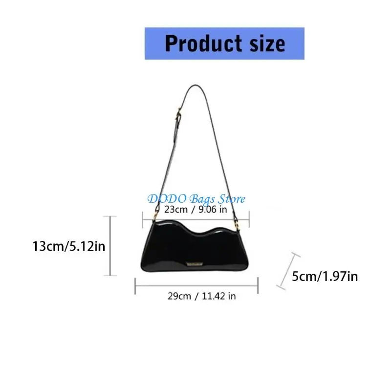 حقيبة يد نسائية أنيقة حقيبة الإبط بلون حقيبة كتف السيدات حقيبة التنقل العصرية حقيبة تحت الإبط حقيبة تسوق #6