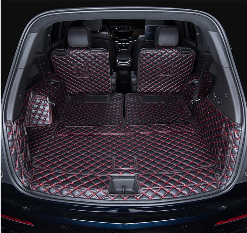 

Индивидуальные специальные коврики в багажник для Cadillac XT6 2026-2019 (6/7 мест), высококачественные грузовые вкладыши, покрытие для багажника XT6 2025