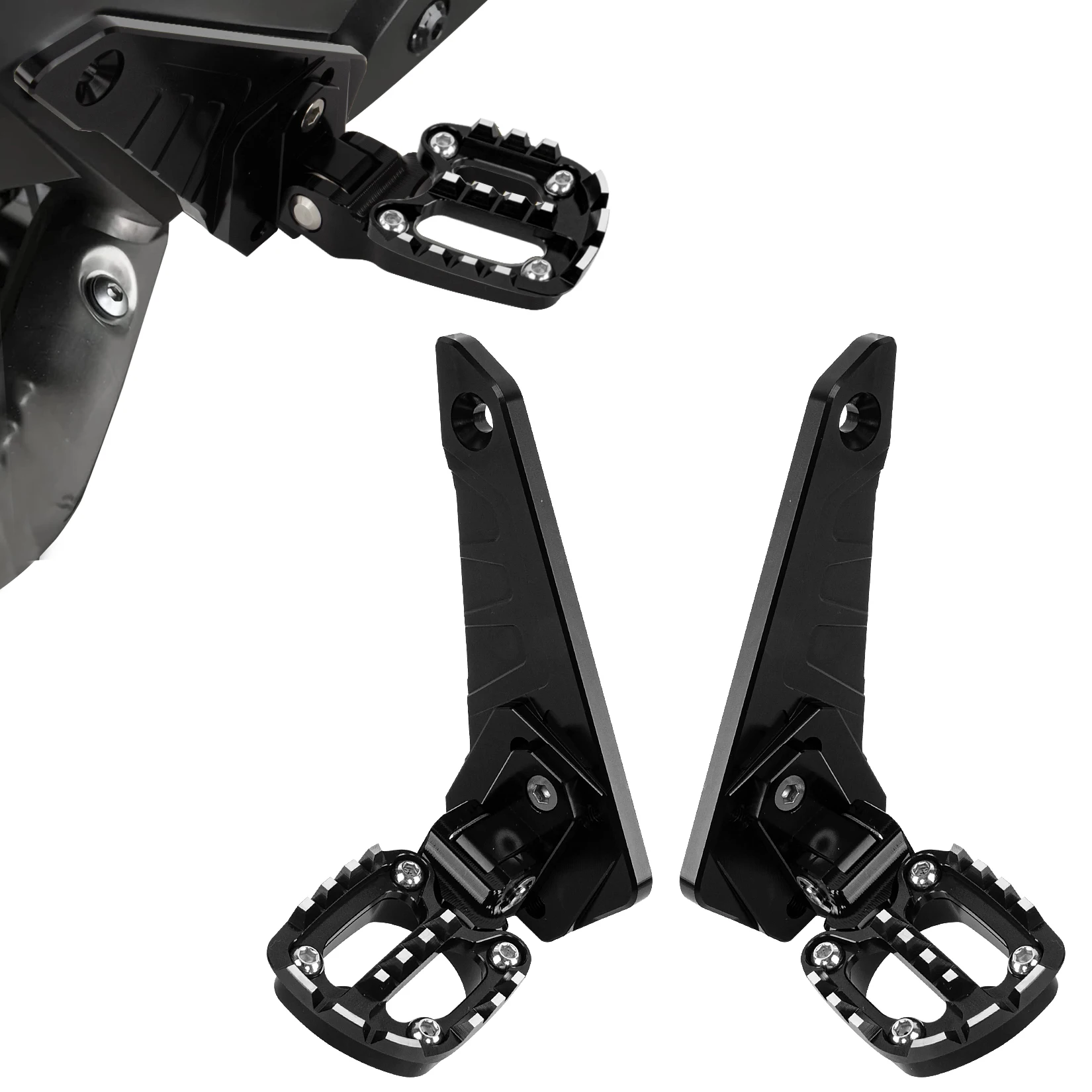 

Мотоциклетные задние складные подножки из алюминия с ЧПУ для Honda X-ADV 750 XADV 750 2021-2025, задние подножки для пассажира