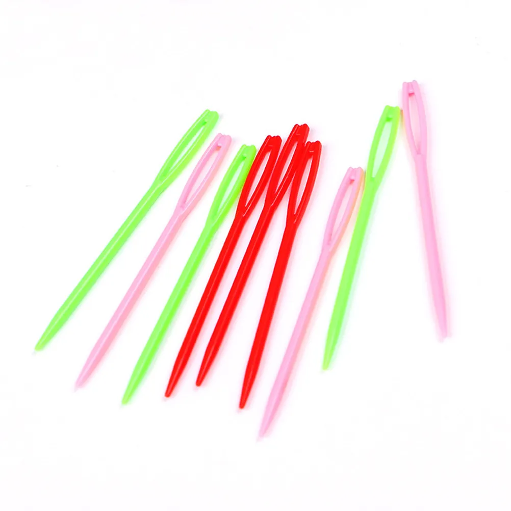 

250Pcs Plastic Knitting Tools Tube Needles DIY Sweater Knitting Needles Sewing Tools Home Accessories Random Color 7Cm