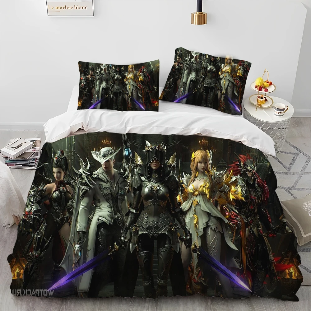 

3D Lost ARK Game Gamer Cartoon Comforter Bedding Set,Duvet Cover Bed Set Quilt Cover Pillowcase,king Queen Size Bedding Set Kids