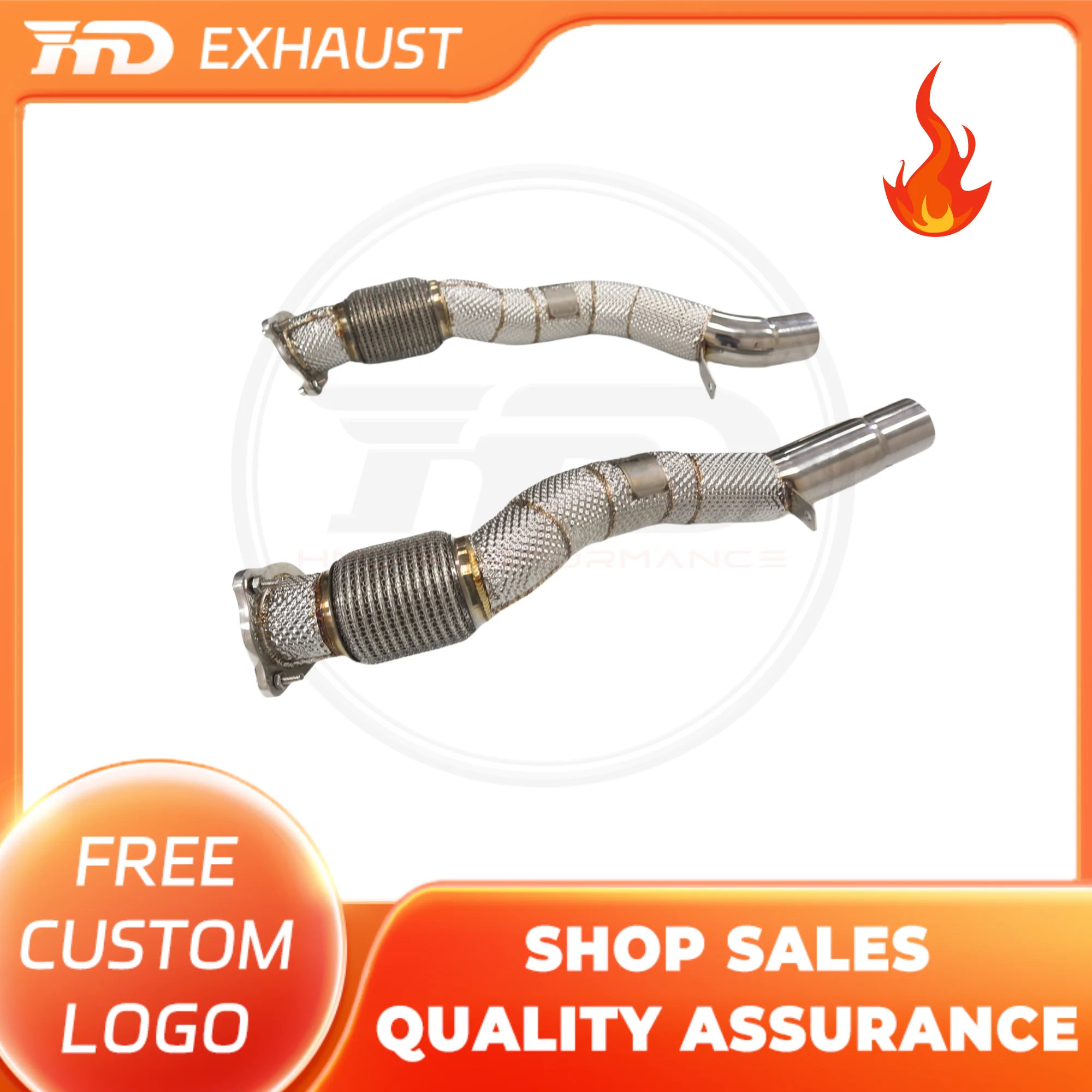 

HMD Hot sale Middle Pipe for Porsche cayenne GTS 958 3.6L /3.6T Exhaust System Stainless Steel Performance Resonant Tube