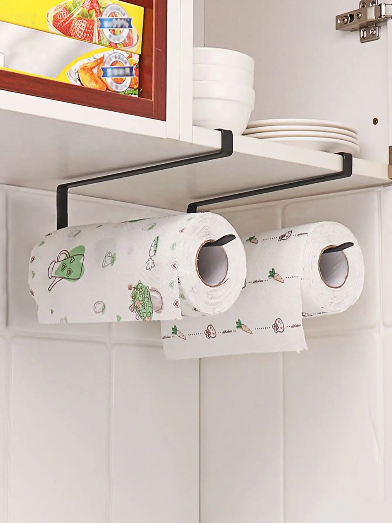 Paper Roll Holder Towel Rack Hanging Shelf Bathroom Storage Toilet Rack Home Kitchen Tissue Accessoriy Wall Stand Hanger Kitchen