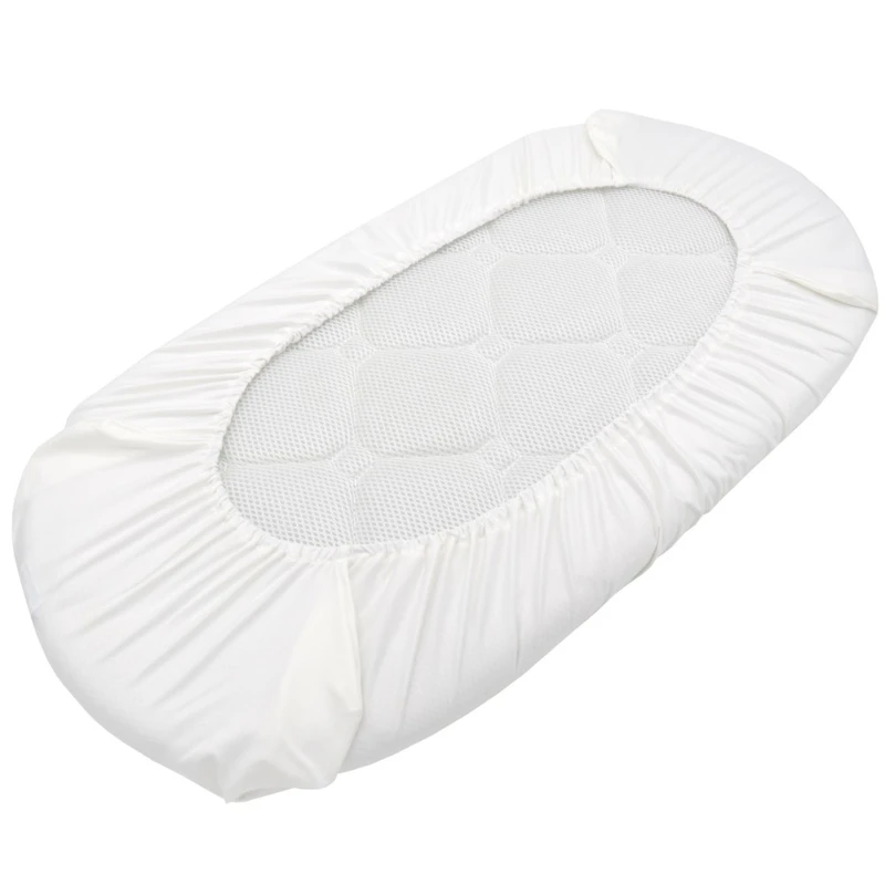 Breathable  Moses Basket Oval Rectangle Pad Sheet Stretchy Baby Fitted Bassinet Sheet Mattress Cover Crib Bed Protector Sheet