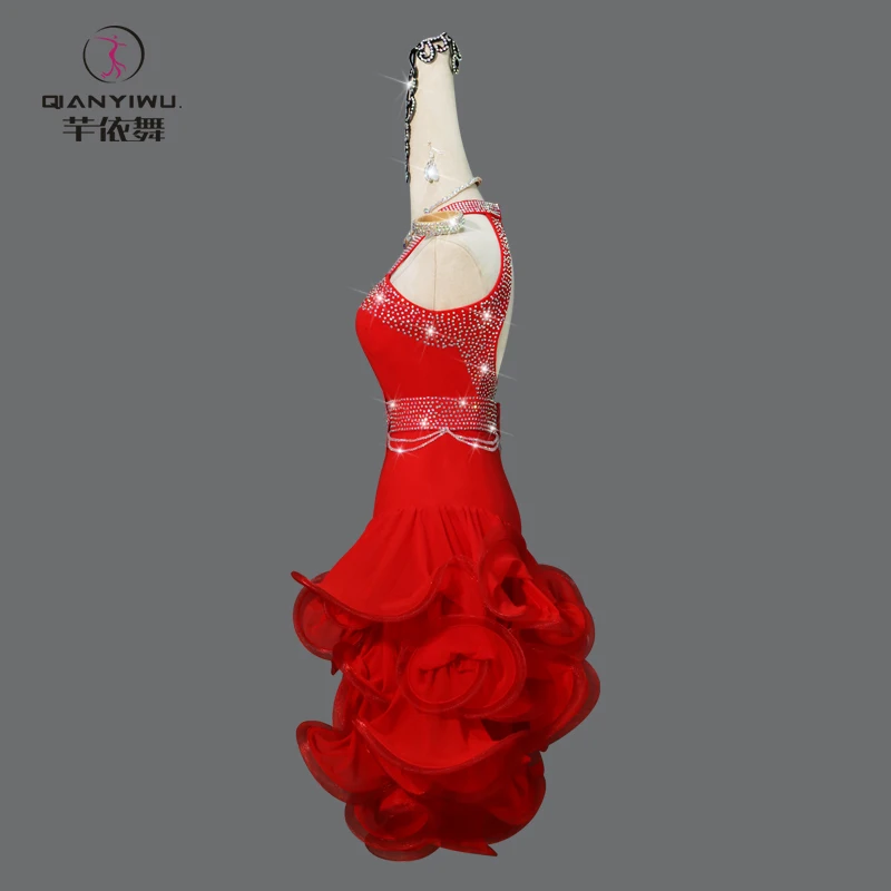 Latin Dance Dress Woman Practice Clothes Dancewear Skirt New Piece Dresses Line Clothing Women Suit Competition Costume Ballroom