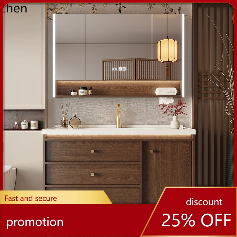 ZML medieval all-aluminum honeycomb aluminum floor-to-ceiling bathroom cabinet combined rock slab integrated wash basin