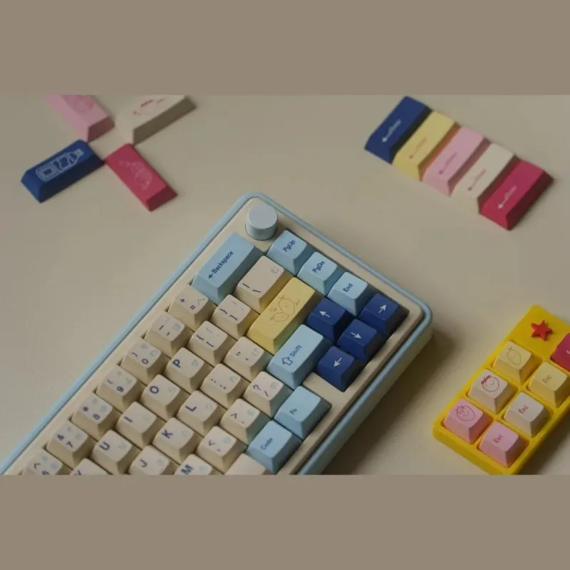 Gmk keycap โยเกิร์ตทั้งชุดเชอร์รี่โปรไฟล์ PBT ที่กำหนดเองหมวกคีย์บอร์ดวินเทจแสงไฟสี keycap สำหรับอุปกรณ์คีย์บอร์ดเชิงกล