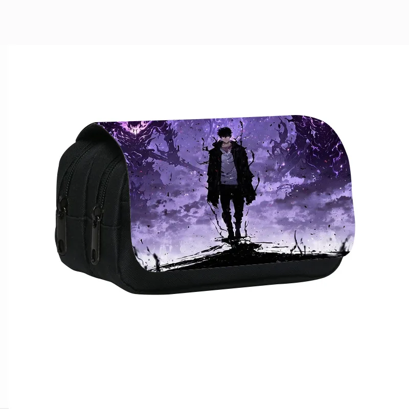 سولو التسوية طبقة مزدوجة مقلمة 22 سنتيمتر/8.7 بوصة حقيبة القلم المدرسية للطلاب تخزين كبير الطلاب صندوق رصاص هدية المدرسة