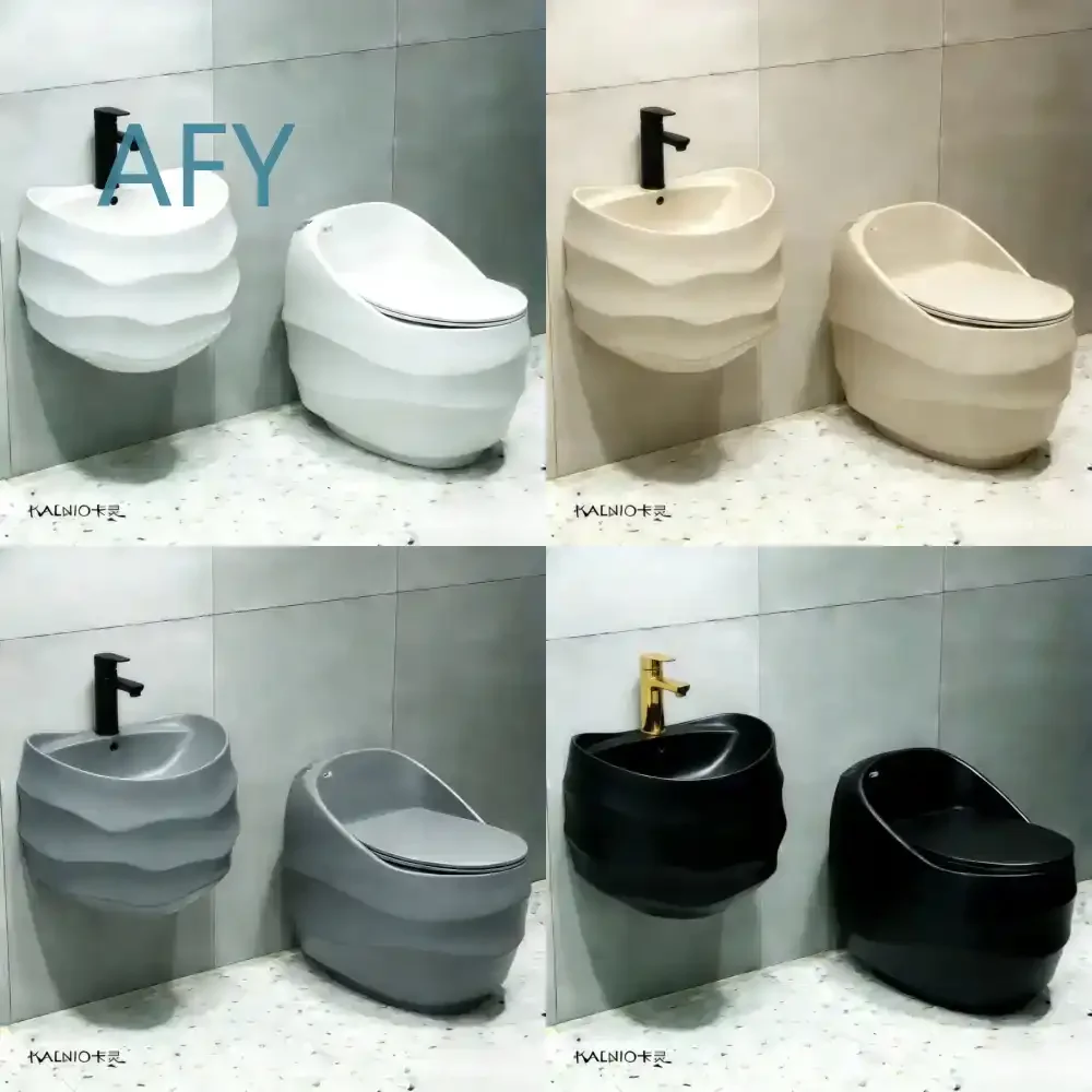 Ceramic Colored Toilet for Home Use Flush Toilet for Adults Siphonic Water Saving Odor Proof Toilet Bowl for Bathroom