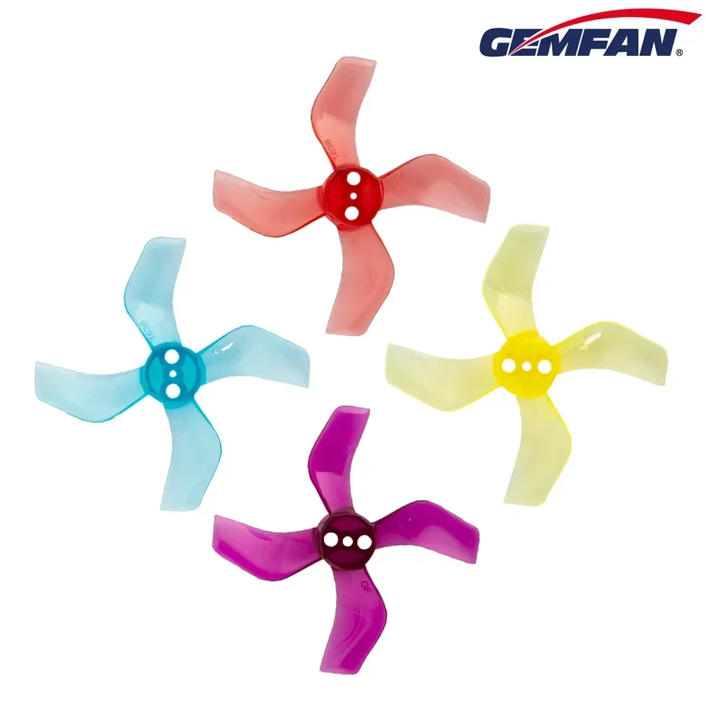 12Pairs(12CW+12CCW) Gemfan 1636 40mm 4-Blade Propeller 1mm 1.5mm (Random Color) for RC FPV Tinywhoop Drones