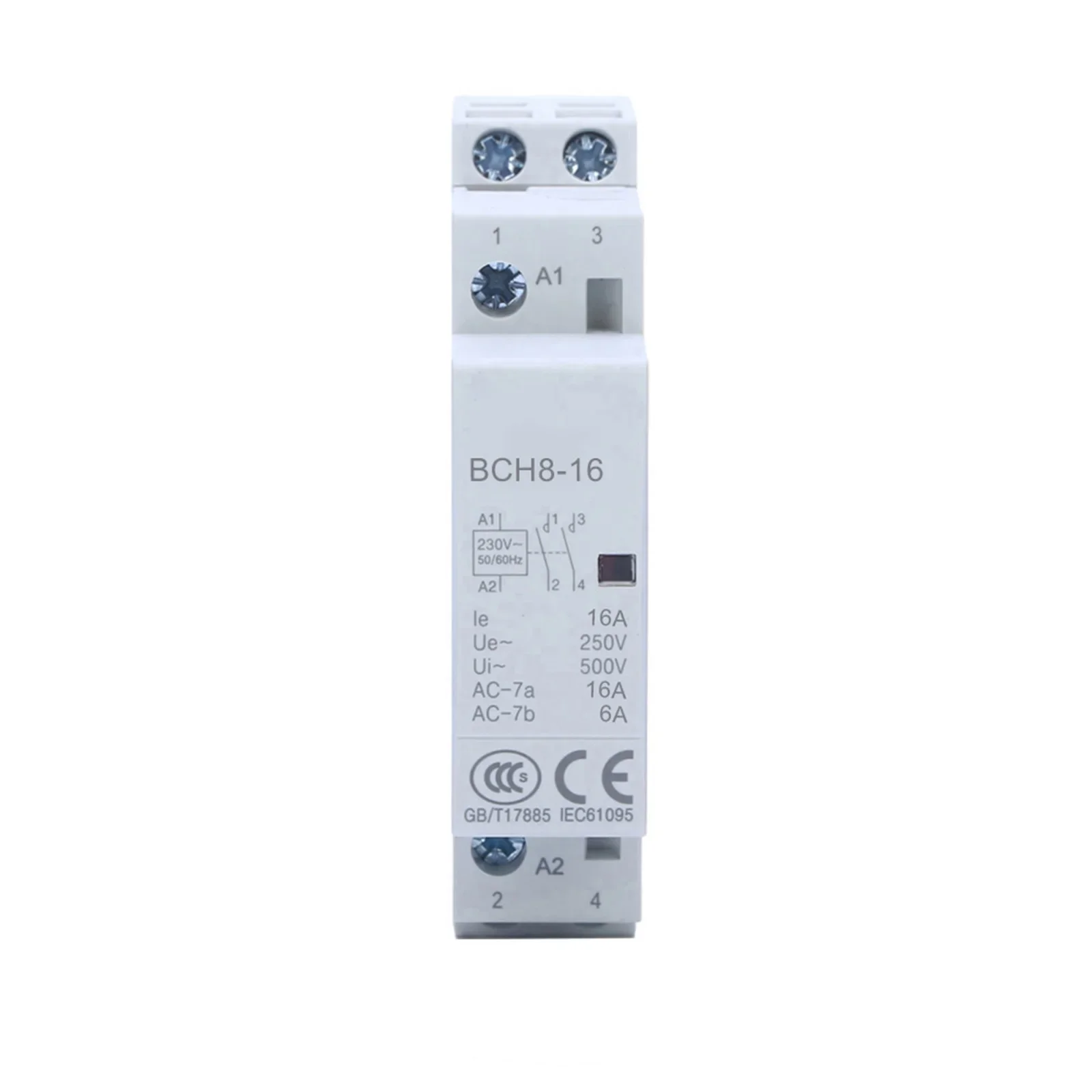 قواطع بلاستيكية منزلية AC230V 2P 16A 2NO جهد عمل معدل Ue 250V IP40 مثبت في صندوق التوزيع
