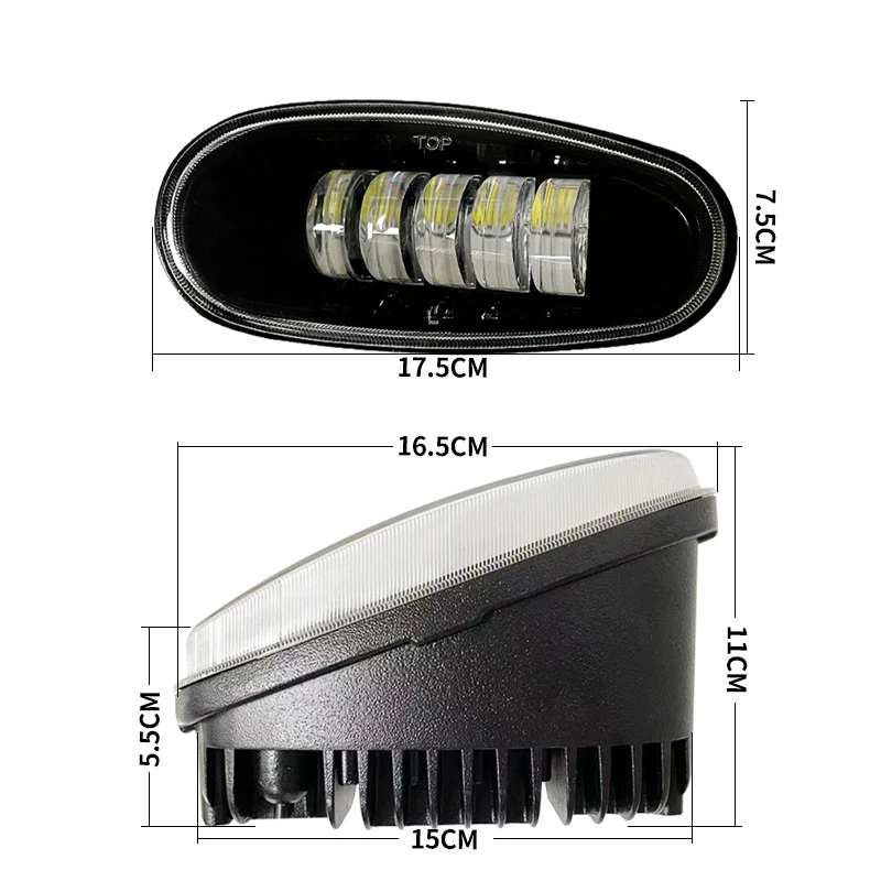 2 sztuki samochodowa lampa LED DRL reflektorów zespół światła przeciwmgielnego nowy wersja rosyjska wszystkich aluminiowych światło robocze