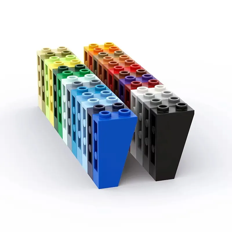 50Pcs DIY Building Slope Brick 2x1x3 inverted DIY Enlighten Block Brick Parts Compatible 2449 Educational Assembles Particles To