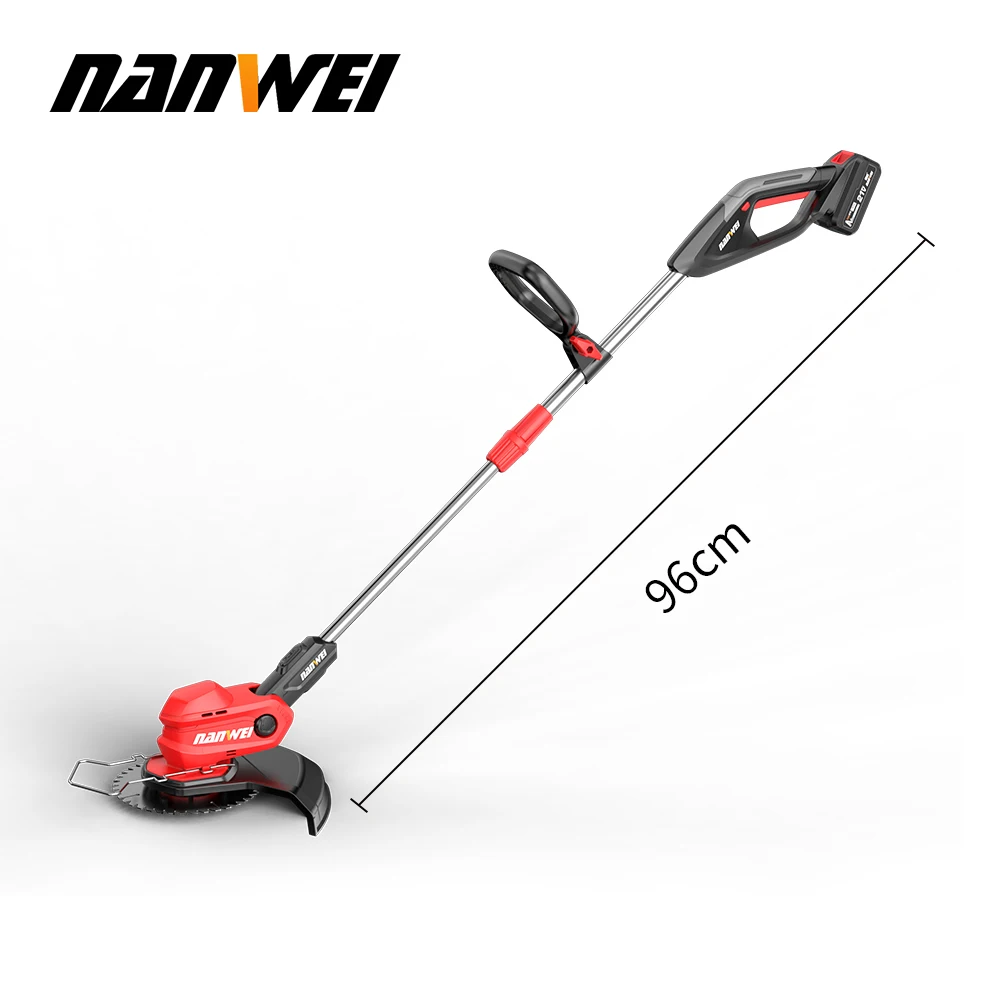 NANWEI Home Weeding Machine Lawn Trimmer 21V Brushless and Rechargeable Lithium Ion Electric Mower Small