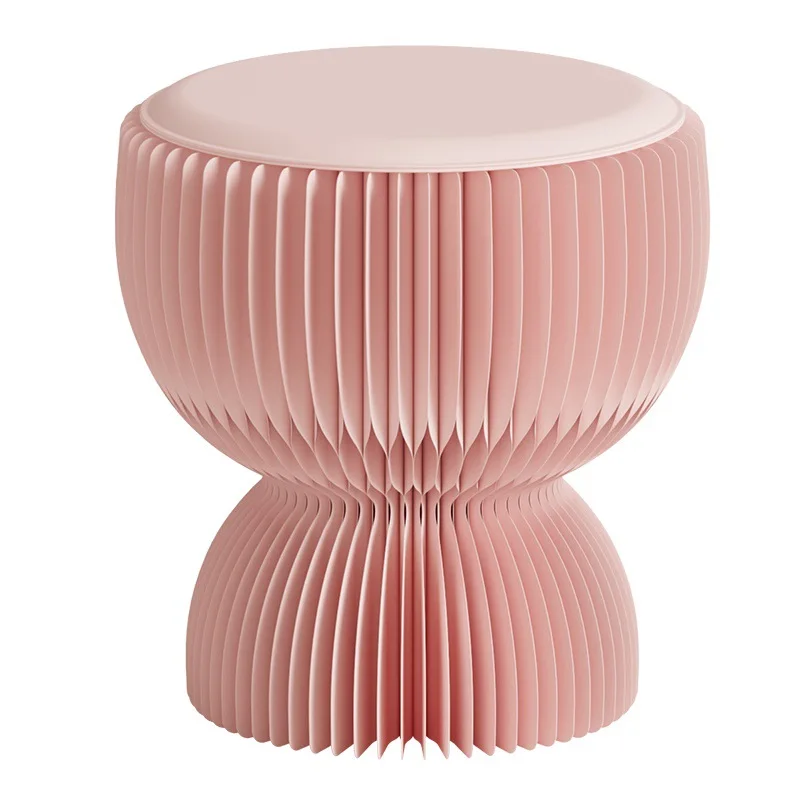 

paper folding home shoe change small casual personality coffee table home invisible design sofa hair stool