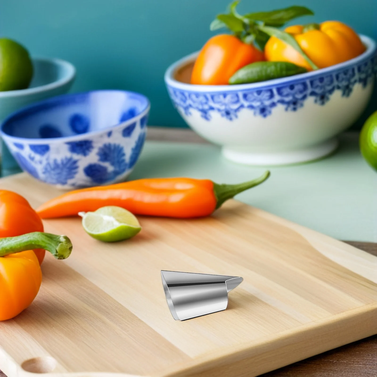 

20Pcs Stainless Steel Finger Protector Durable Nail Cover for Kitchen Peeling Chopping Shelling Tools Vegetable Nut