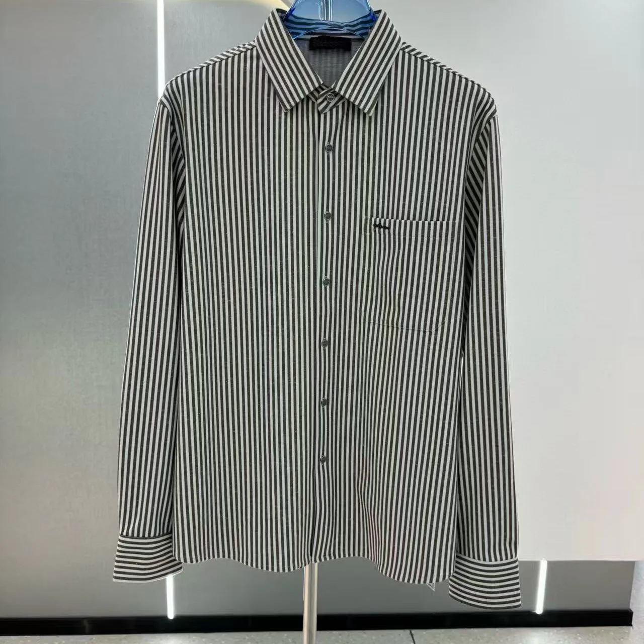 

Kiton, итальянская повседневная полосатая рубашка в стиле Old Money, мужская деловая рубашка с длинным рукавом