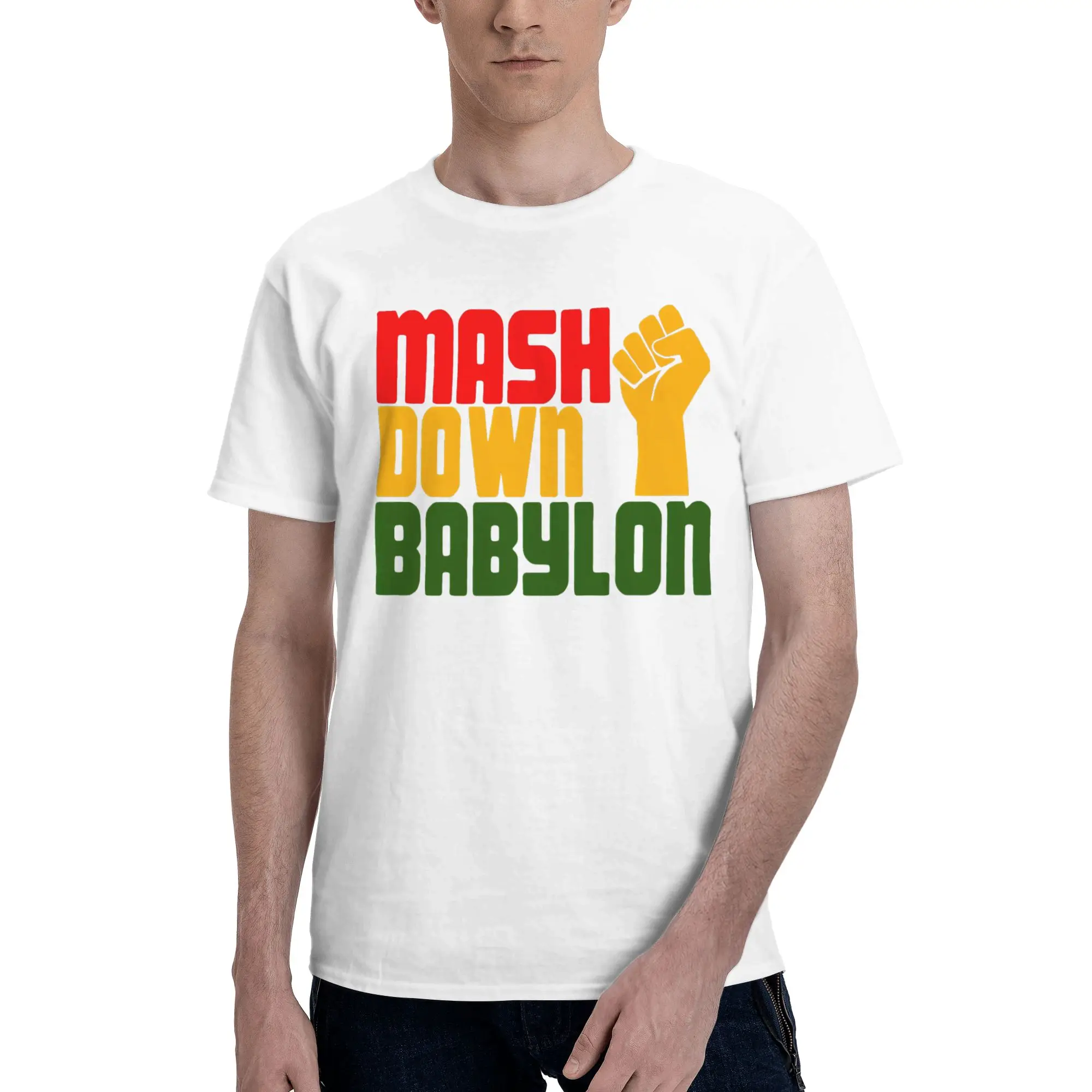Mash Down Babylon Various And Cols Loose But Not Bulky Reversible T-shirt Japanese Retro Short Sleeve