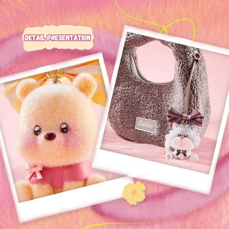 سلسلة مفاتيح ويني ذا بوه ديزني إيور كارتون خنزير صغير يتدفقون على ظهره ملحق تزيين دمية لعبة فتاة كاواي هدية