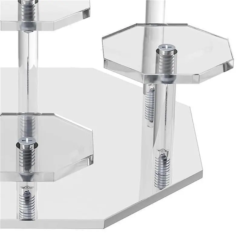 4X Acrylic Risers Display Stand,7Tier Perfume Organizer And Cupcake Stand,Storage Display Stand For Collectibles