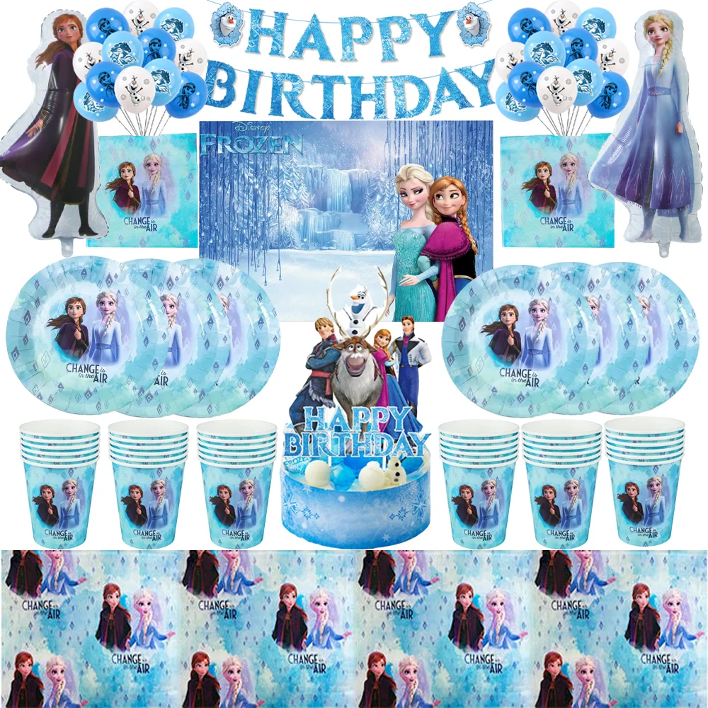 Disney Frozen Birthday Party Favors Anna Elsa Princess Frozen Elsa Foil Balloons Kids Party Supplies Globos Kid's Toy Gifts Girl