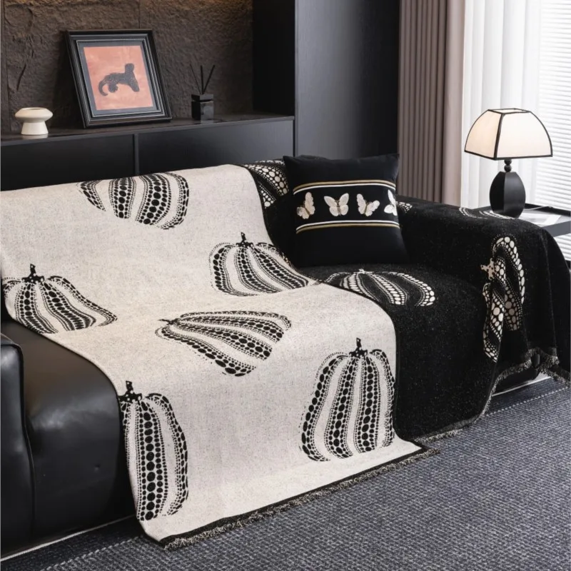 

Chenille Pumpkin Sofa Cover Full Coverage Non-Slip Couch Protector 2025 All-Season Universal Couch Camping Blanket Sofa Mats