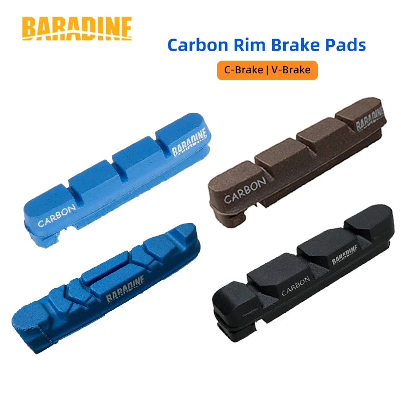 Картридж для тормозных колодок, углеродная Насадка На тормозные колодки для V-тормозных колодок, с низким износом, для BMX, дорожных велосипедов