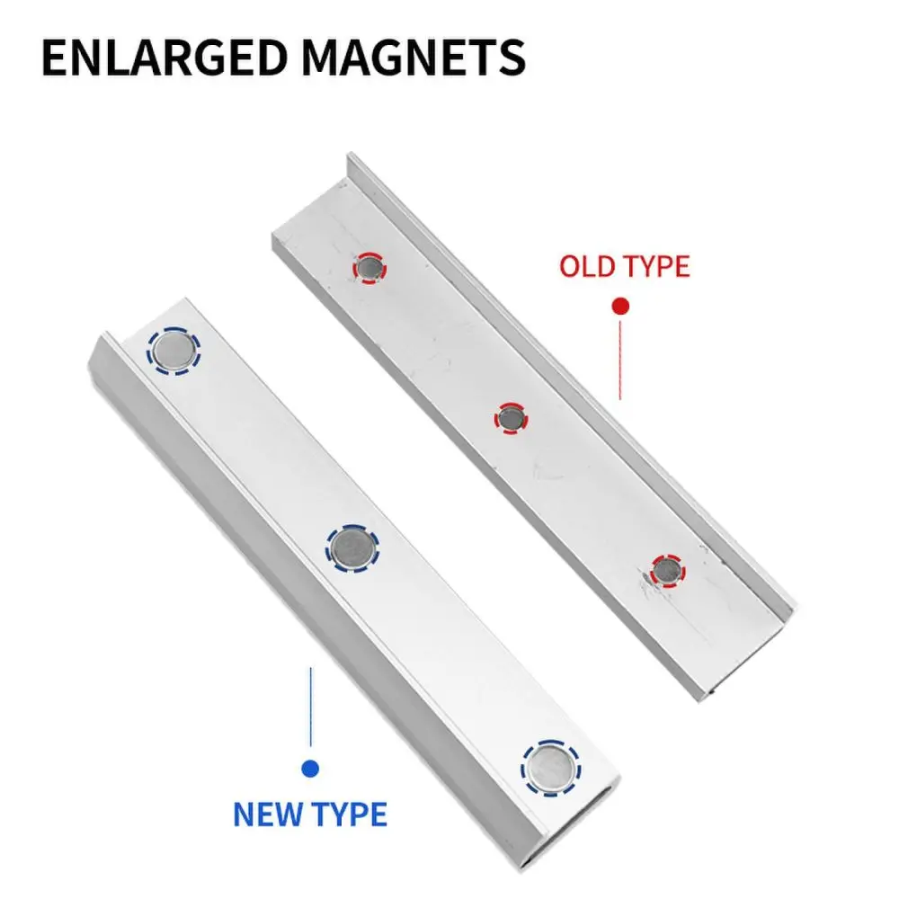 Magnetic Soft Vise Protectors Aluminum Alloy Pads For Bench Workholding Stable Gripping Woodworking Metalworking Gear